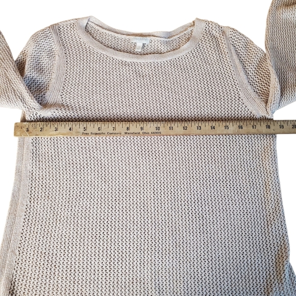 Talbots Beige Knit Sweater. Cotton Mesh Like Tunic. SM. A006 - Picture 7 of 8